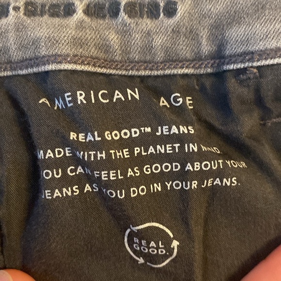 Grey Ripped American Eagle Skinny Jeans - Picture 5 of 6